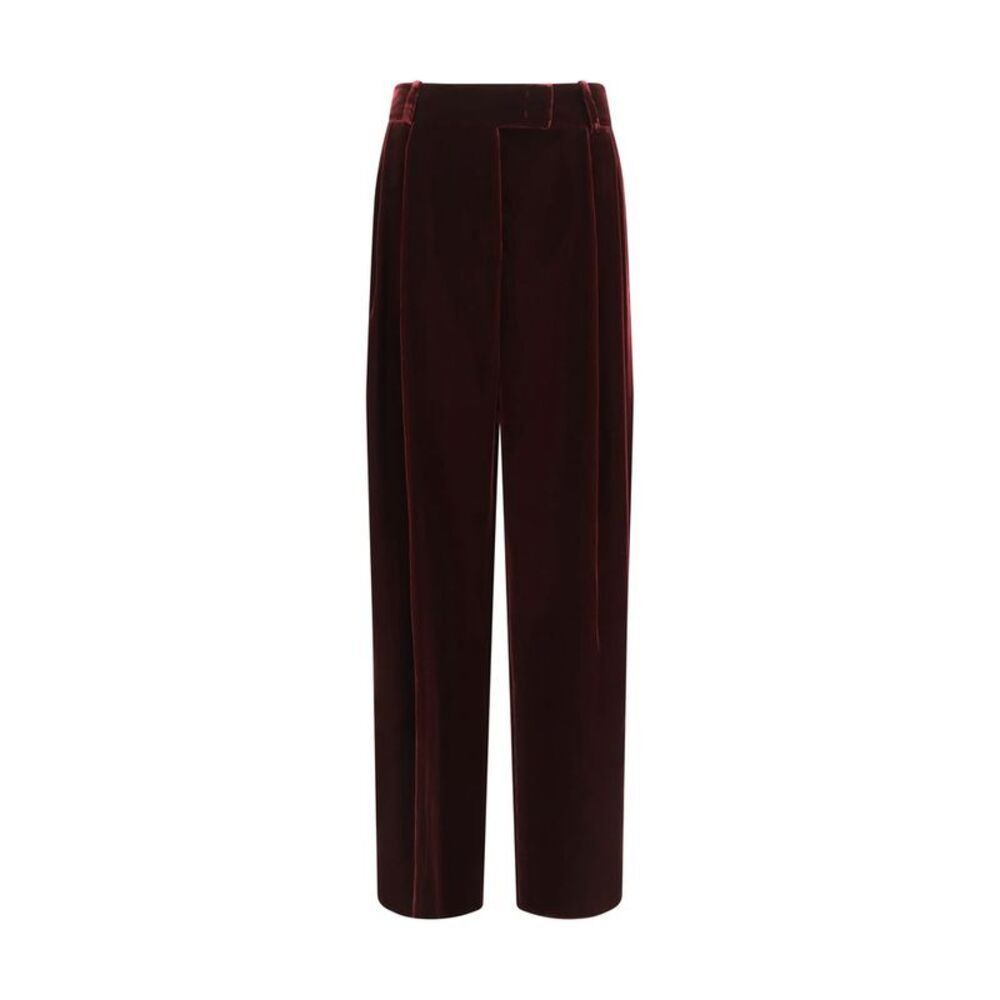 Giorgio Armani Bordeaux Viscose Dress Women's Pants